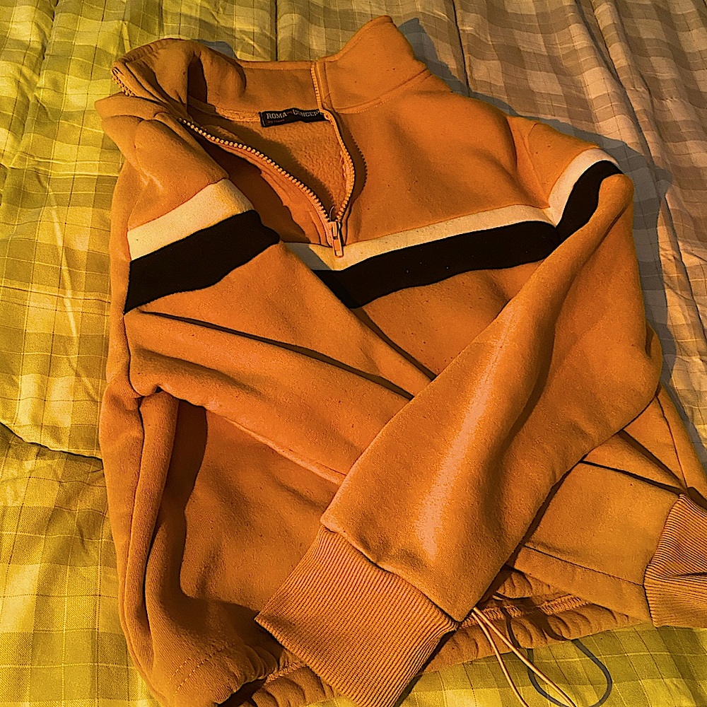 Zip up v neck